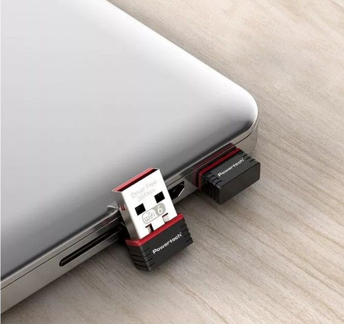 POWERTECH ασύρματος USB αντάπτορας δικτύου PT-1383, 300Mbps WiFi 6 - Image 2