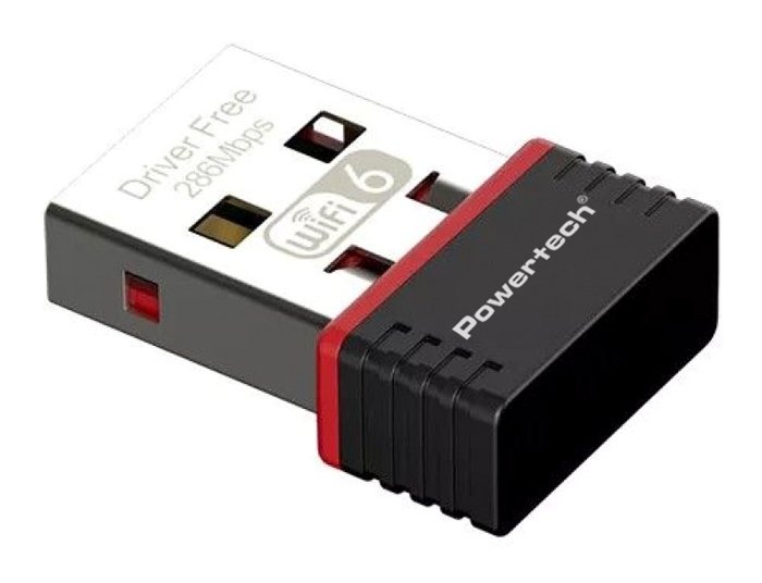 POWERTECH ασύρματος USB αντάπτορας δικτύου PT-1383, 300Mbps WiFi 6 - Image 3