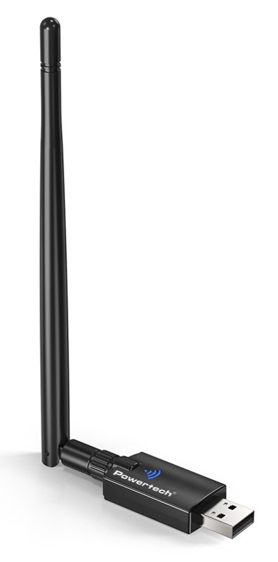 POWERTECH ασύρματος USB αντάπτορας δικτύου & Bluetooth 5.3 PT-1386, 900Mbps WiFi 6