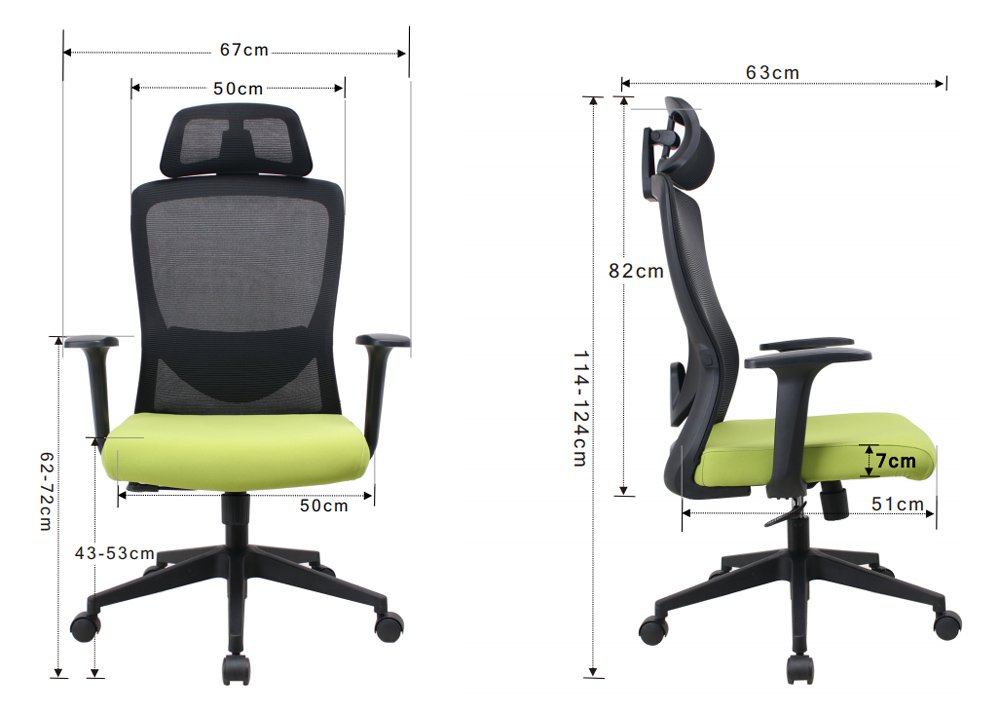 POWERTECH καρέκλα γραφείου PT-1390 με μπράτσα και ανάκλιση, ρυθμιζόμενο ύψος, μαύρη - Image 5