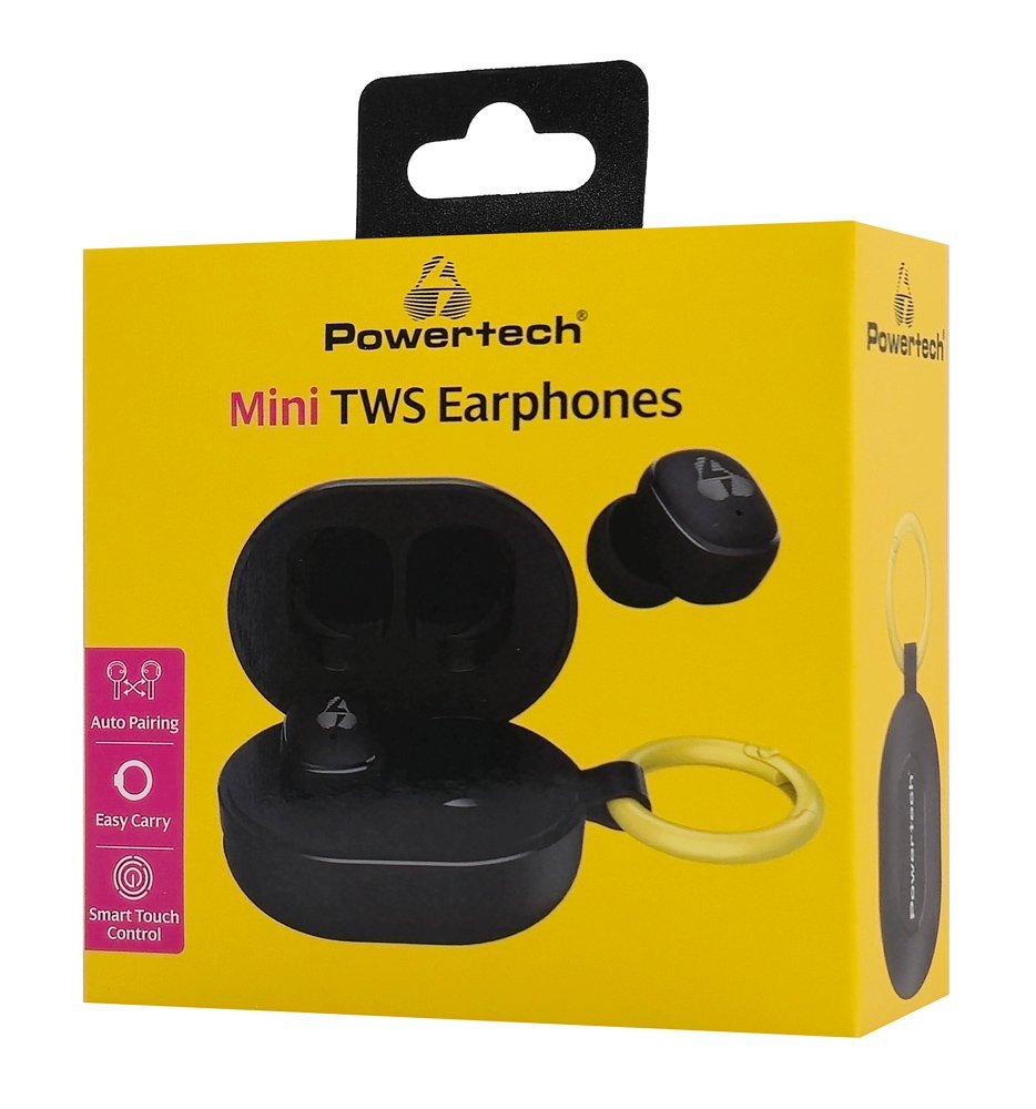 POWERTECH earphones με θήκη φόρτισης PT-1392, True Wireless, 6mm, 25/230mAh, μαύρα - Image 5