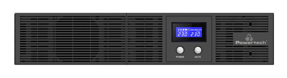 POWERTECH UPS Line Interactive PT-1408 για rack 2U, με οθόνη, 2200VA/1540W, 4x AC output - Image 3