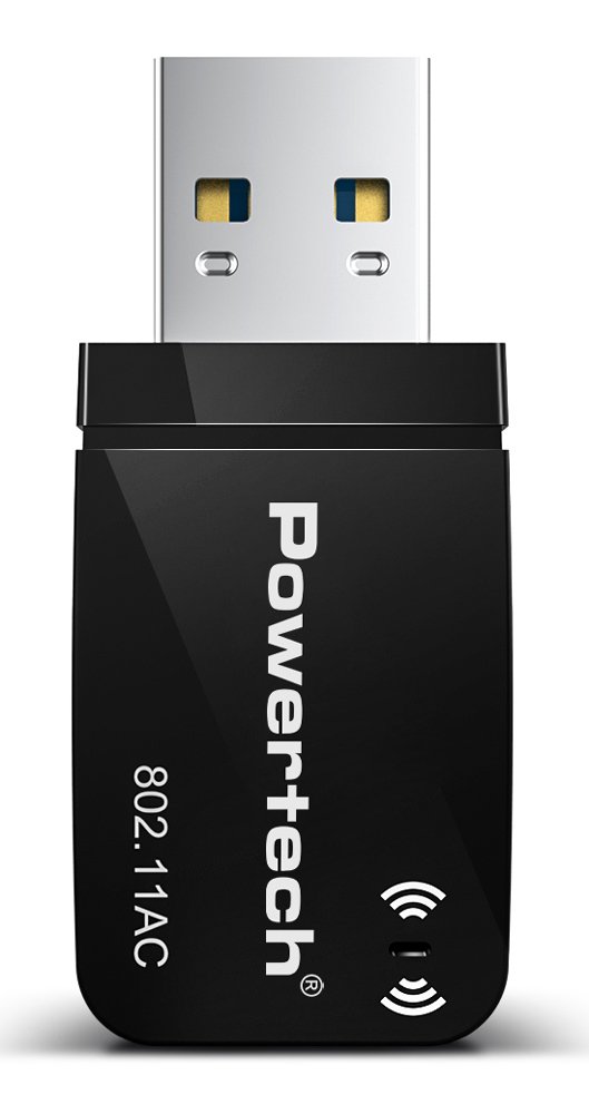 POWERTECH ασύρματος USB αντάπτορας δικτύου PT-1450, 1300Mbps dual band WiFi