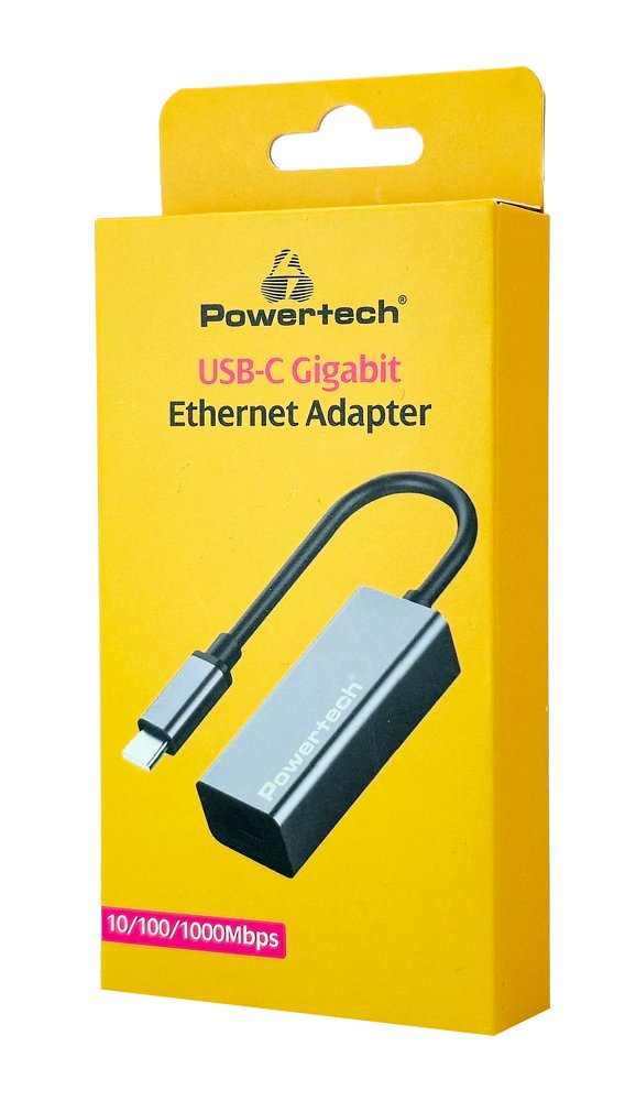 POWERTECH αντάπτορας δικτύου PT-1455, USB-C, 1000Mbps Ethernet, γκρι - Image 2