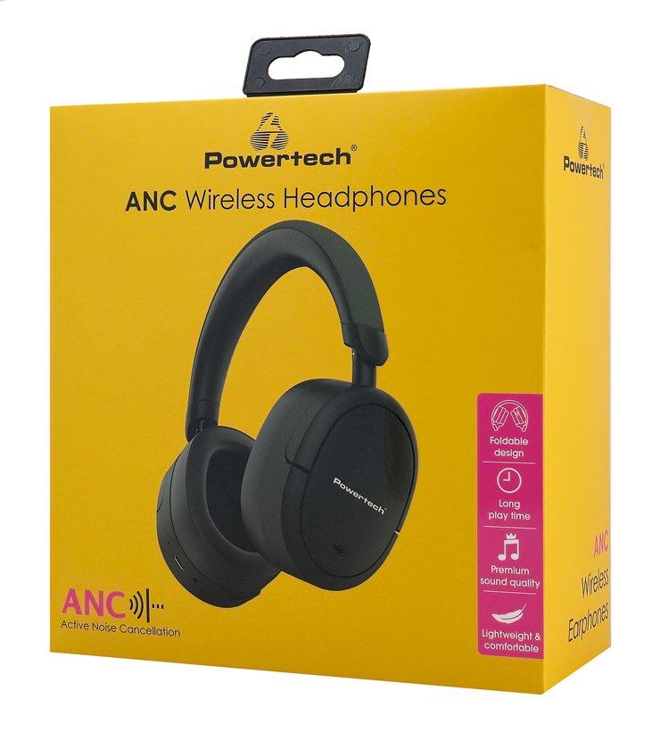 POWERTECH headphones PT-1462, ενσύρματα & ασύρματα, ANC & ENC, 40mm, 300mAh, μαύρα - Image 4