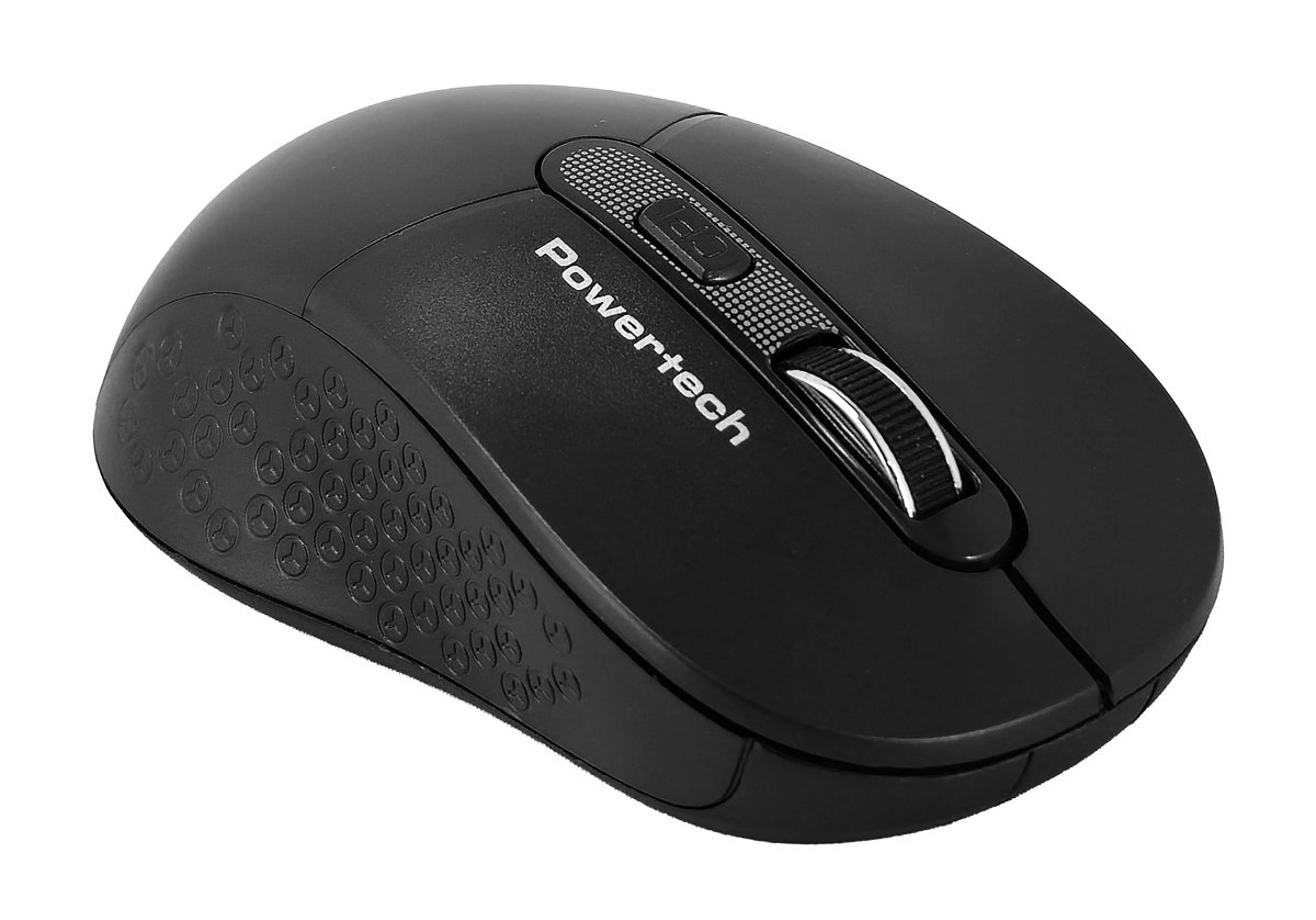 POWERTECH ασύρματο ποντίκι PT-1466, USB δέκτης, έως 1600DPI, μαύρο - Image 2
