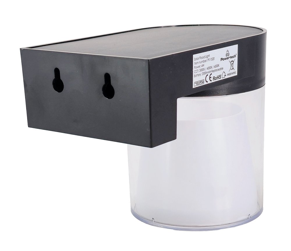 POWERTECH LED ηλιακό φωτιστικό PT-1520 με αισθητήρα κίνησης, 4W, 2000mAh, μαύρο - Image 2