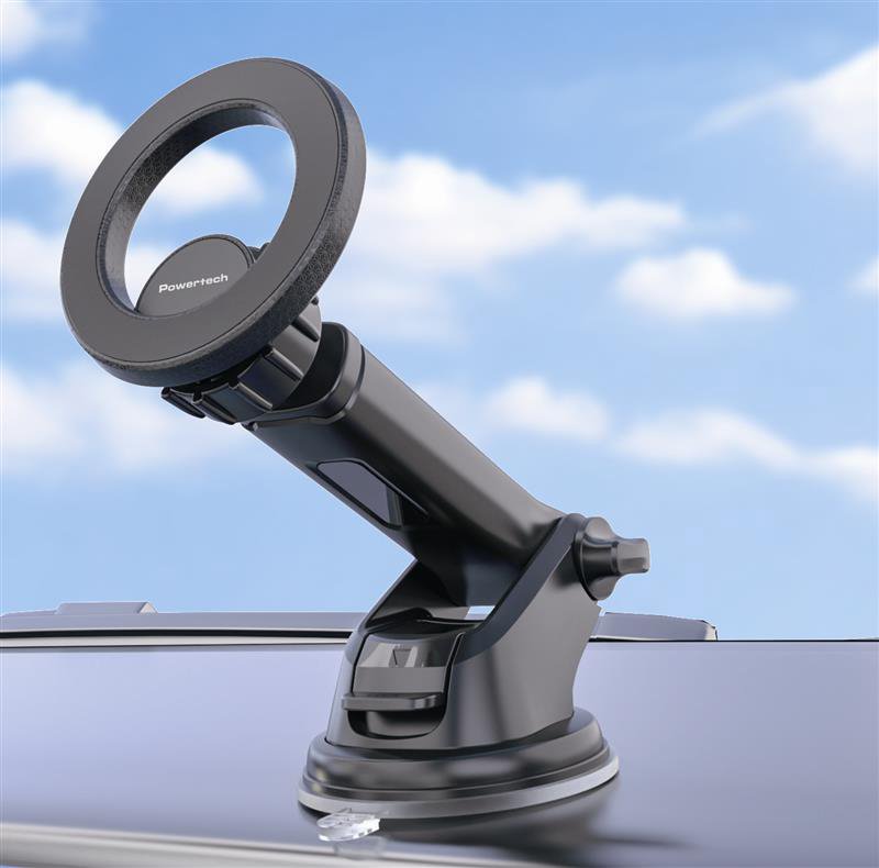 POWERTECH βάση smartphone αυτοκινήτου PT-1550 για ταμπλό, μαγνητική, μαύρη - Image 3