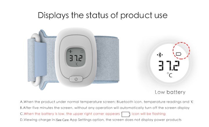 POWERTECH Smart Παιδικό Θερμόμετρο PT-501, Bluetooth, με συναγερμό - Image 5