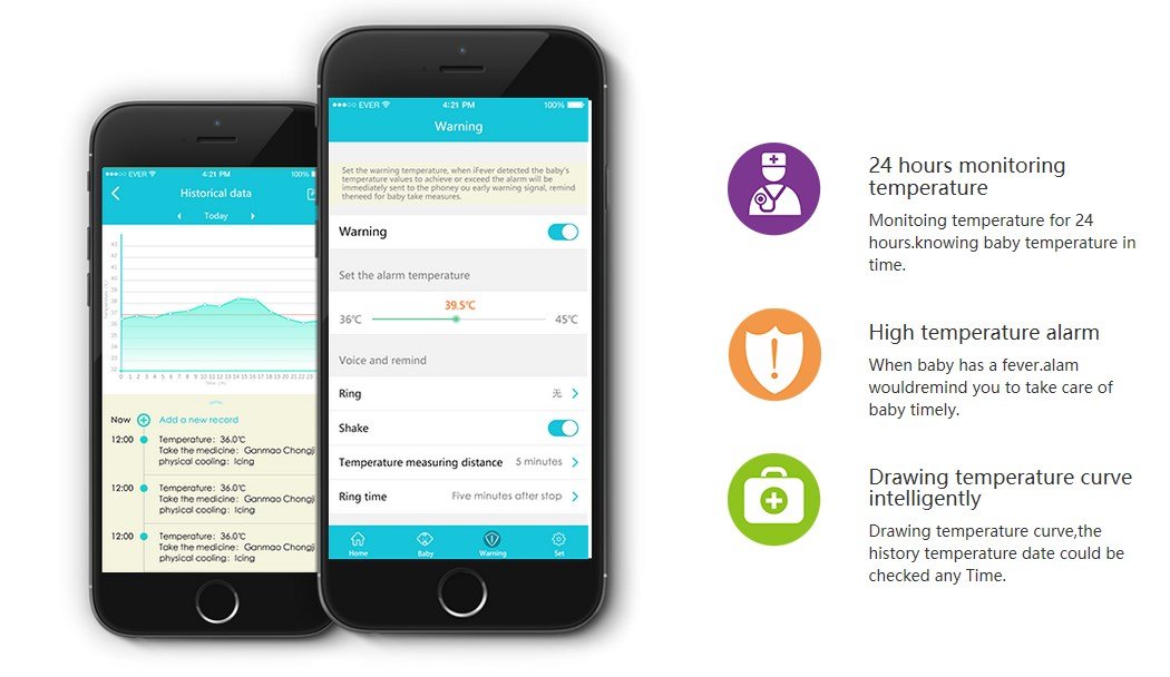 POWERTECH Smart Παιδικό Θερμόμετρο PT-501, Bluetooth, με συναγερμό - Image 6