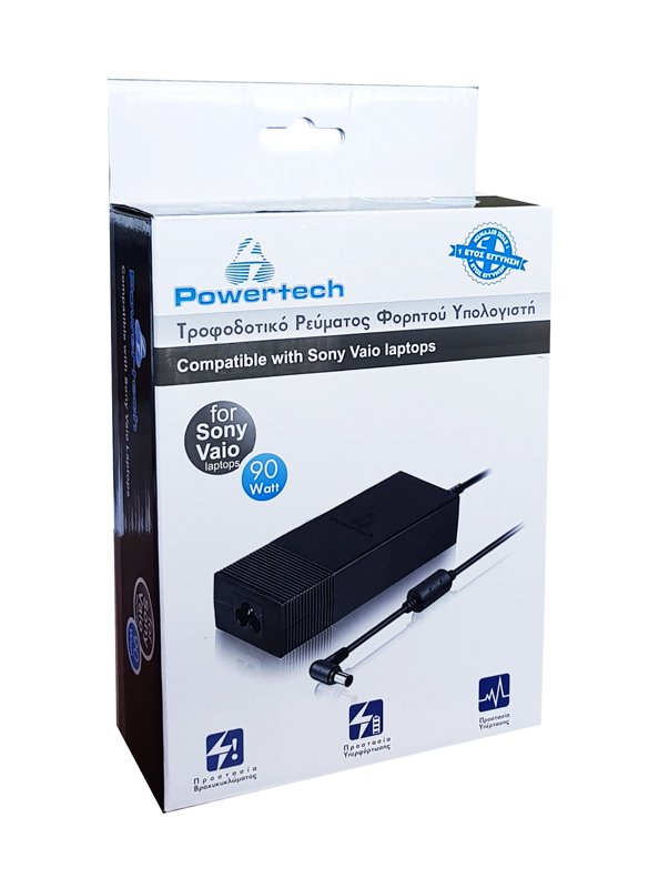 POWERTECH τροφοδοτικό laptop PT-53 για Sony Vaio, 19.5V, 90W - Image 2