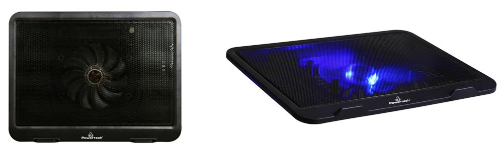 POWERTECH Βάση & ψύξη laptop PT-740 έως 15.6", 125mm fan, LED, μαύρο - Image 2