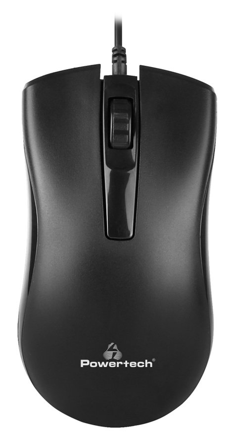 POWERTECH ενσύρματο ποντίκι PT-808, οπτικό, 1000DPI, μαύρο