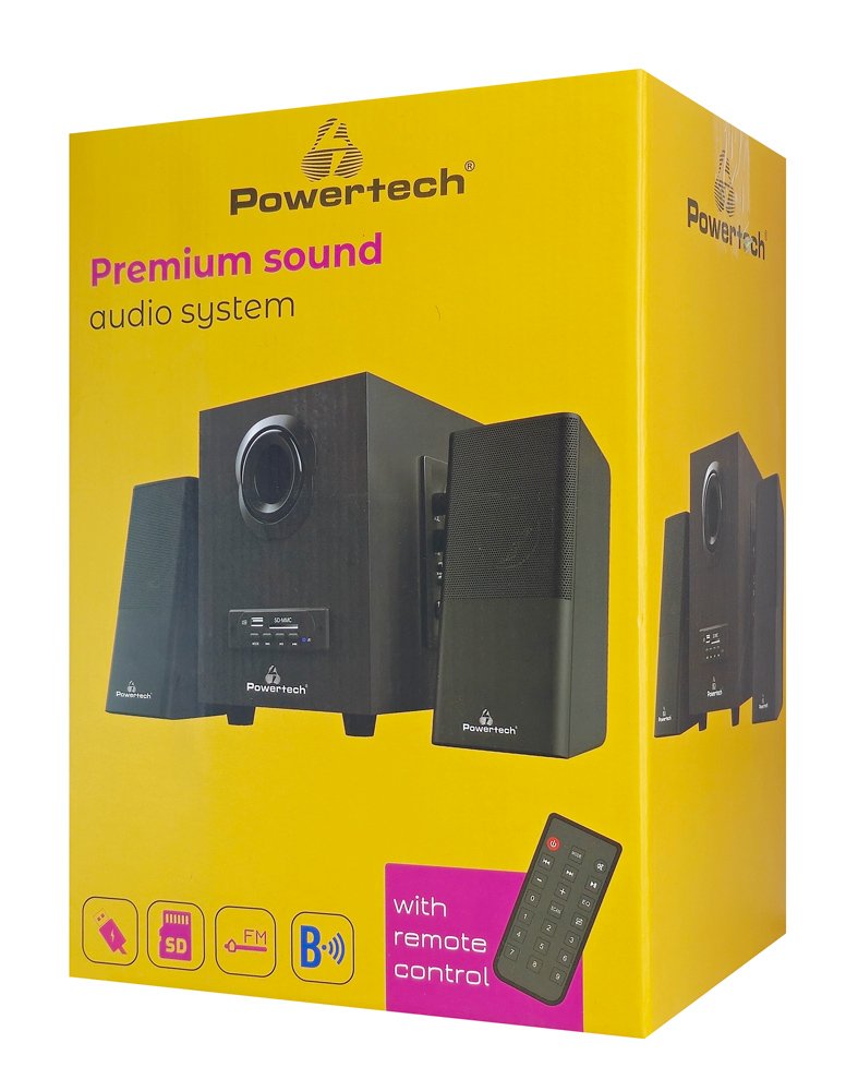 POWERTECH ηχεία Premium sound PT-846, 16W, USB/SD/FM/BT, remote, μαύρα - Image 5
