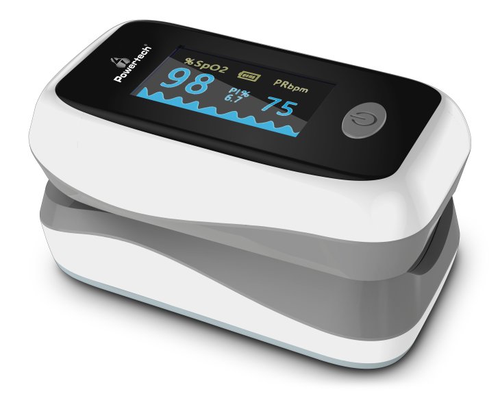 POWERTECH παλμικό οξύμετρο δακτύλου PT-922, OLED οθόνη, λευκό - Image 3