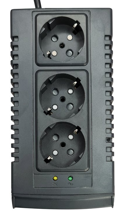 POWERTECH σταθεροποιητής ρεύματος PT-AVR-1500, 1500VA, 3x έξοδοι πρίζας - Image 2