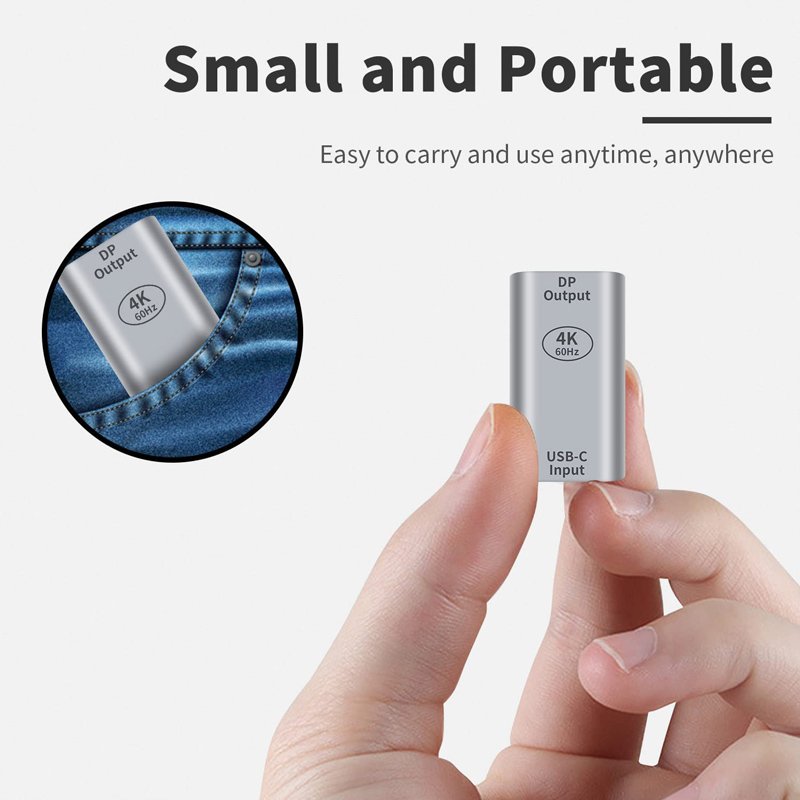 POWERTECH αντάπτορας USB-C σε DisplayPort PTH-097, 4K/60Hz, γκρι - Image 3