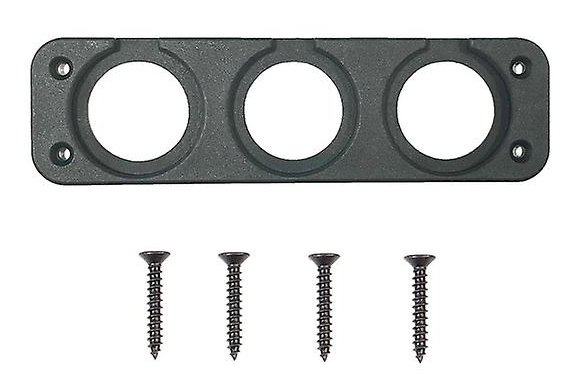 POWERTECH πάνελ πρίζας για σκάφη & οχήματα PTL-014, 3 θέσεις, 150x43mm