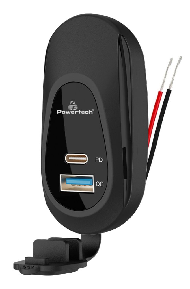 POWERTECH πρίζα USB για σκάφη & οχήματα PTL-026, USB & USB-C