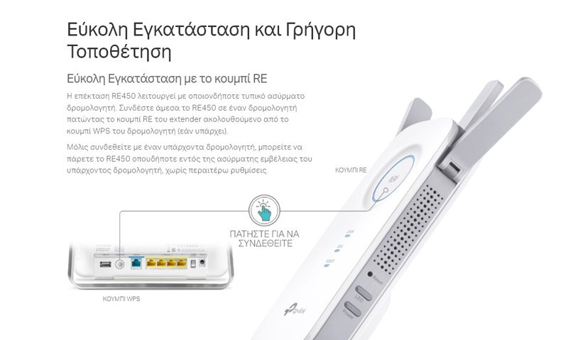 TP-LINK WiFi range extender RE450, dual-band, AC1750, Ver. 3.0 - Image 3
