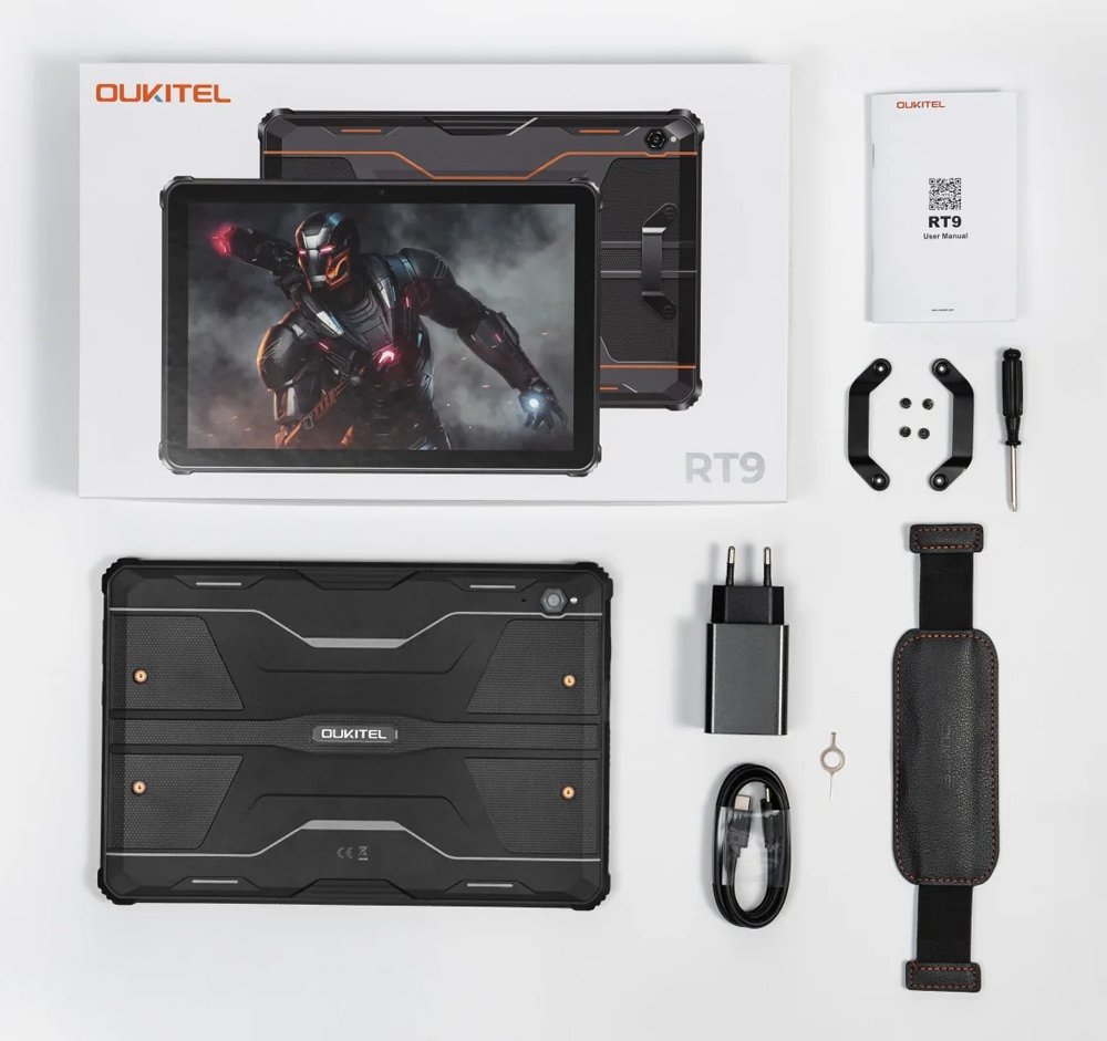 OUKITEL tablet RT9, 10.1", 6/256GB, 4G, 11000mAh, IP68/IP69K, μαύρο - Image 4