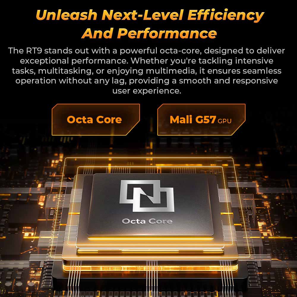 OUKITEL tablet RT9, 10.1", 6/256GB, 4G, 11000mAh, IP68/IP69K, μαύρο - Image 9