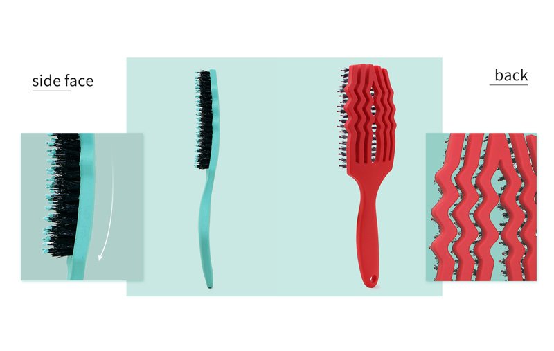 MASTER LEE βούρτσα μαλλιών RXN-0018, 7x24.5cm, κόκκινη - Image 2