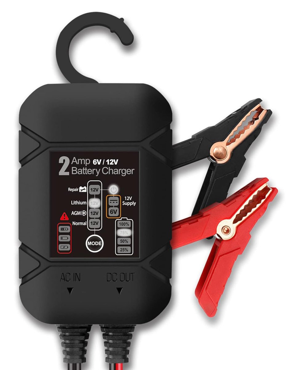 BYGD φορτιστής & συντηρητής μπαταρίας αυτοκινήτου S2000, 6-12V/2A