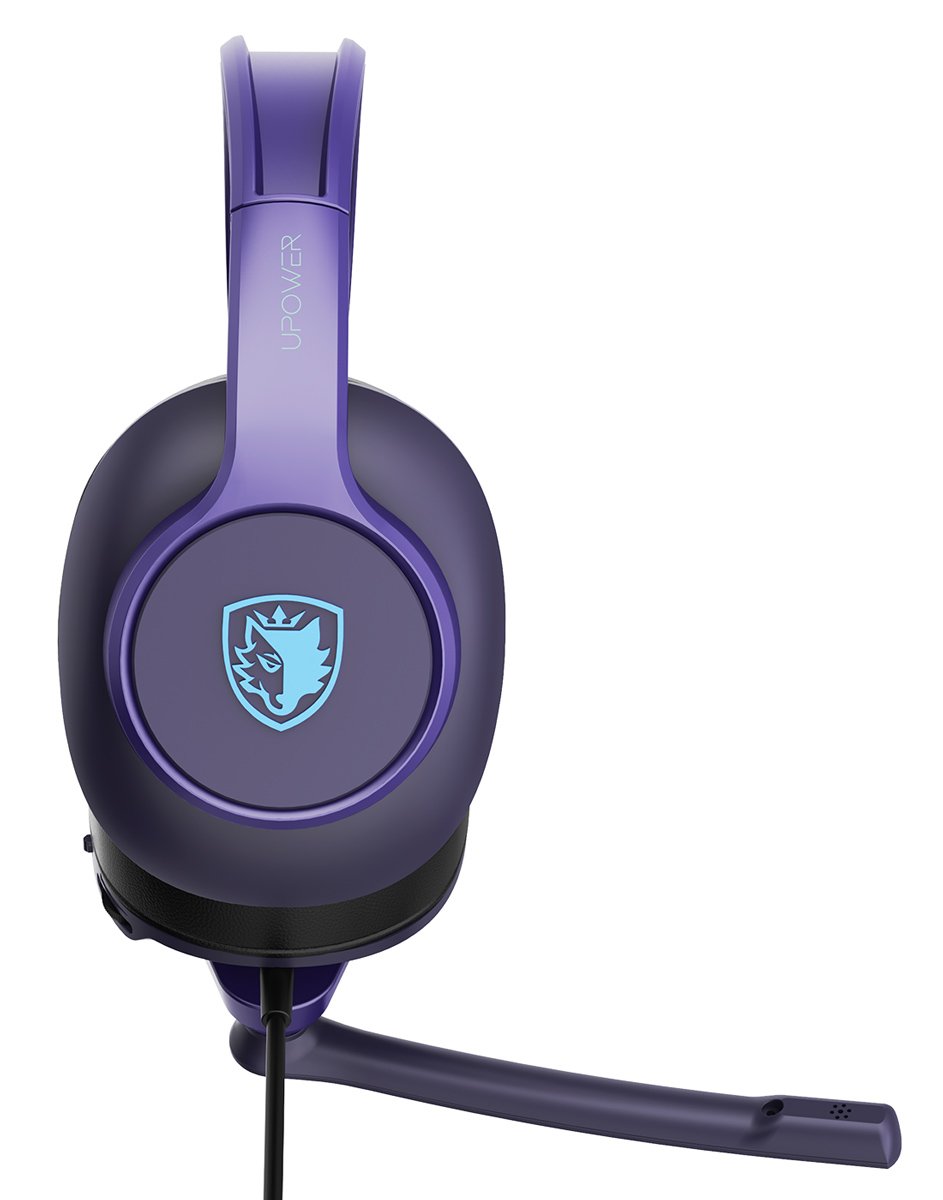 SADES gaming headset UPOWER, 3.5mm σύνδεση, 40mm, μωβ - Image 2