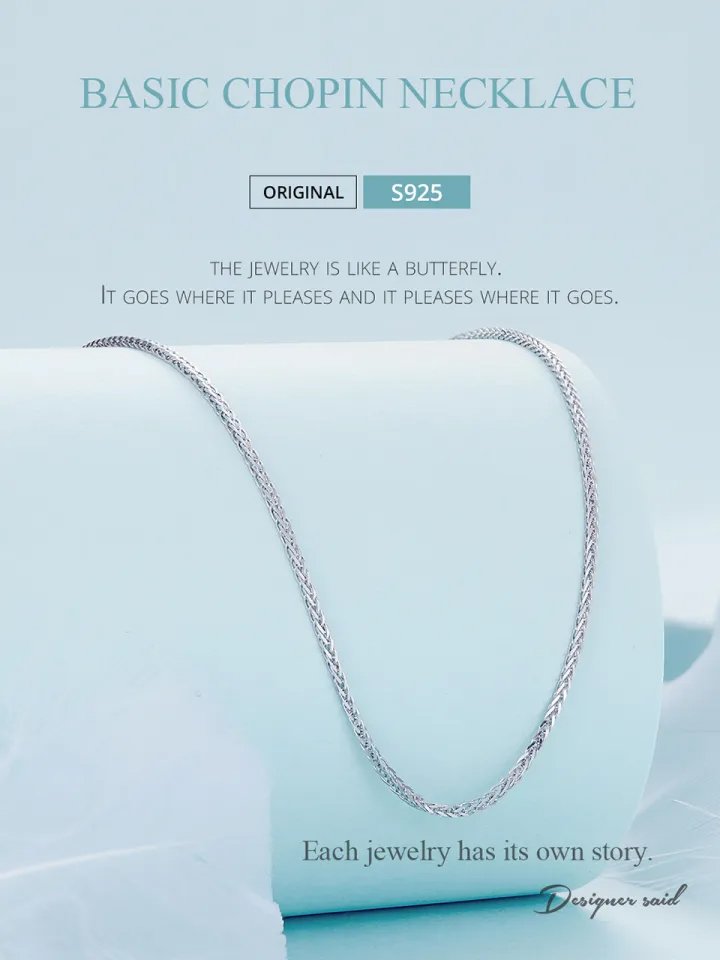 BAMOER αλυσίδα λαιμού Charm SCA019, 45cm, ασήμι 925, ασημί - Image 4