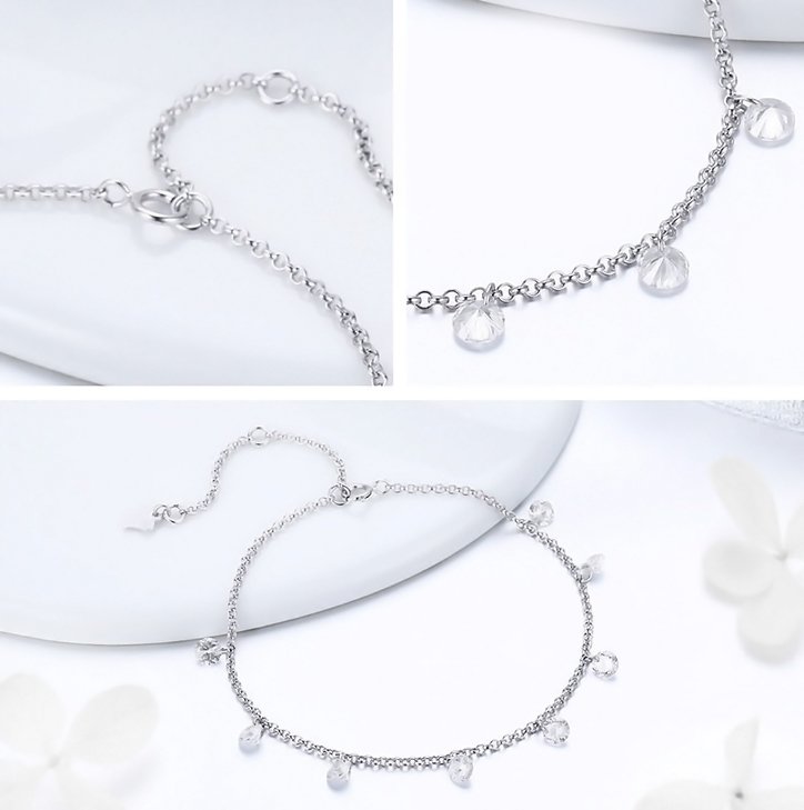 BAMOER βραχιόλι SCB103 με κυβική ζιρκόνια, ασήμι 925, ασημί - Image 5