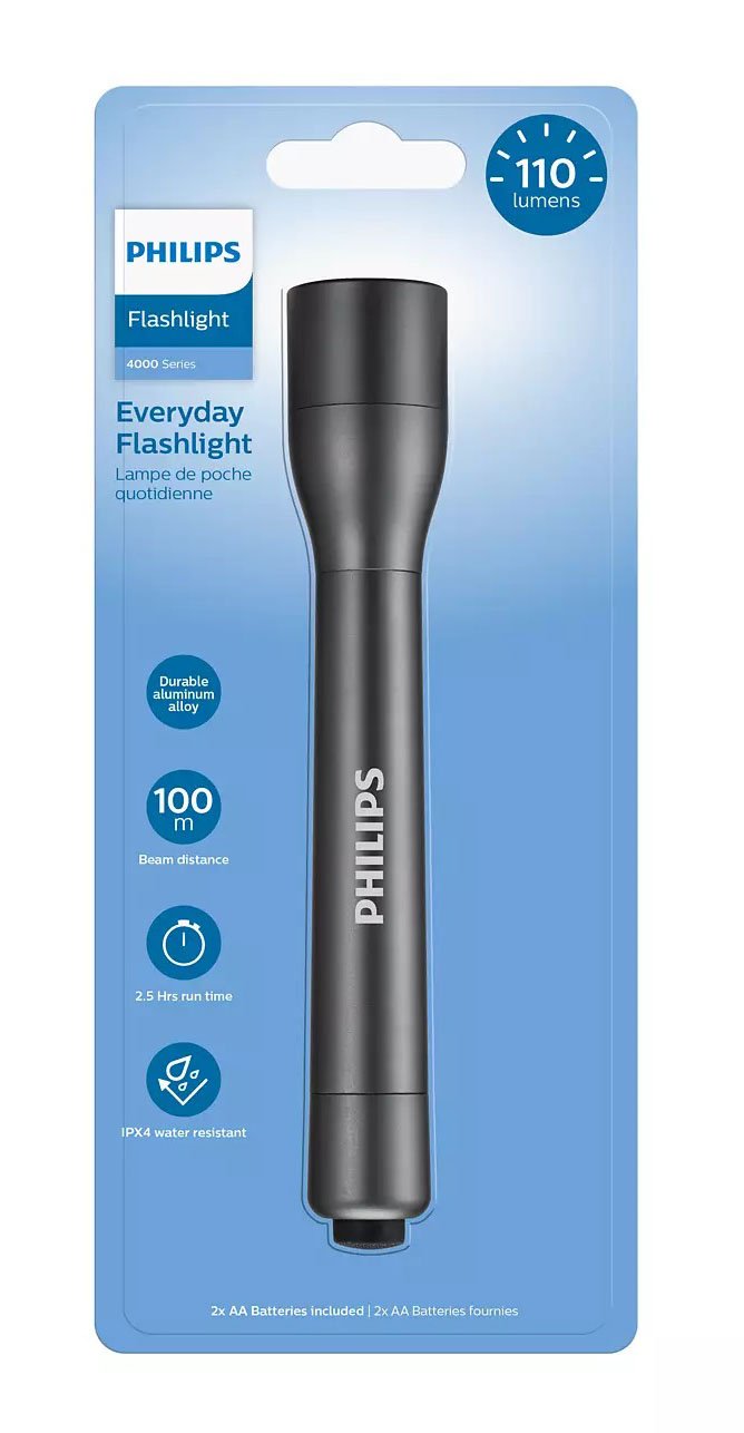 PHILIPS φορητός φακός LED SFL4002T-10, 4000 series, 110lm, μαύρος - Image 2