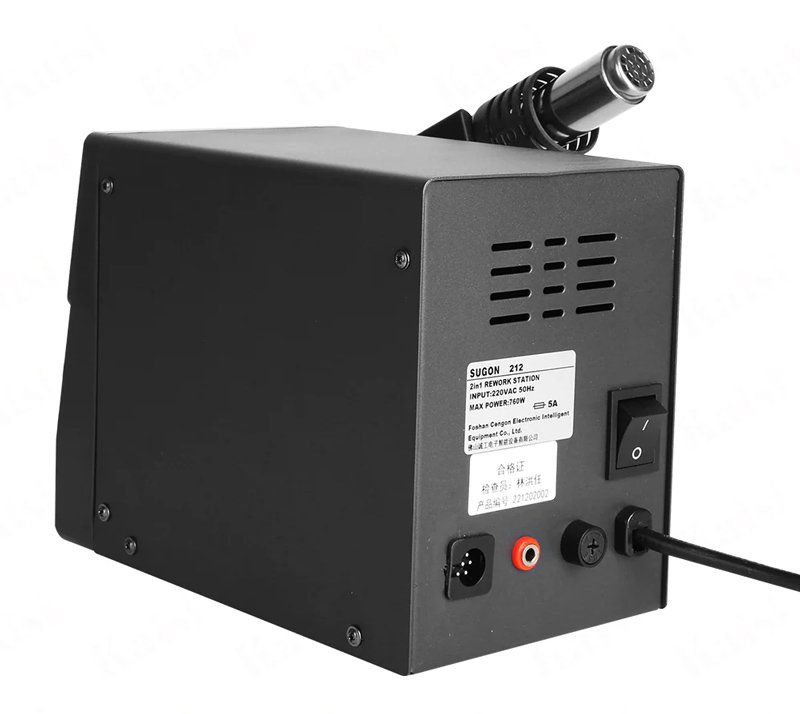 SUGON σταθμός συγκόλλησης 212 με κολλητήρι & air gun, 760W, 200-450 °C - Image 8