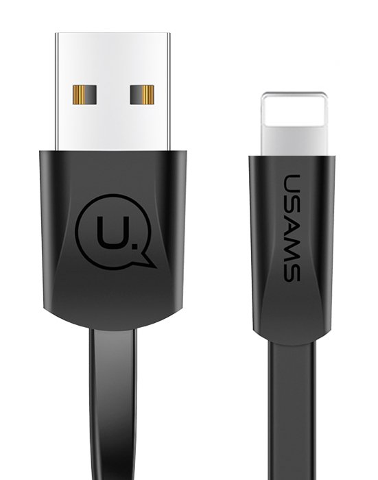 USAMS καλώδιο USB σε Lightning US-SJ199, 2A, 1.2m, μαύρο