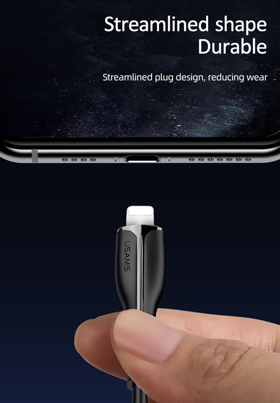 USAMS καλώδιο Lightning σε USB US-SJ371, 2A, 1m, λευκό - Image 2