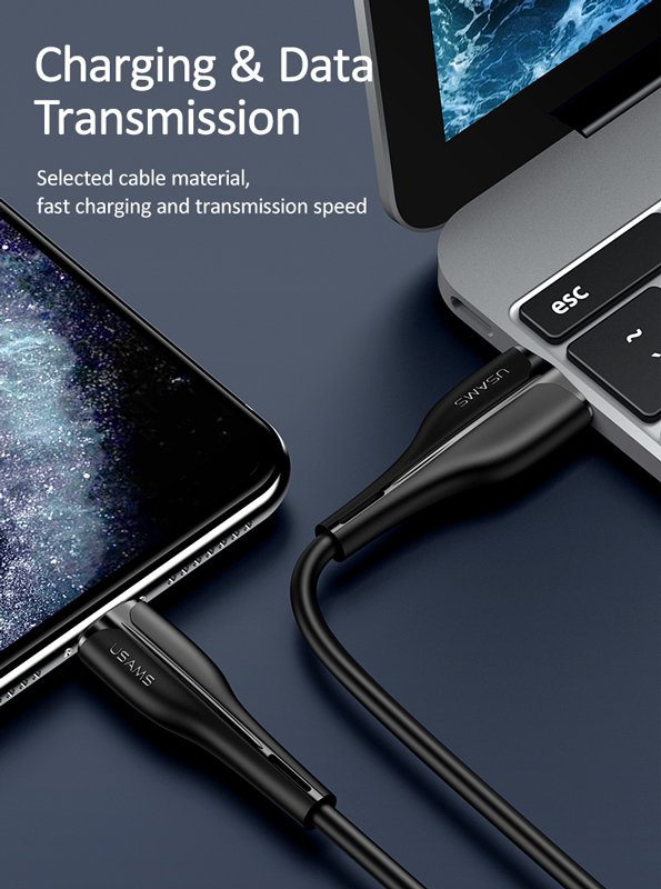 USAMS καλώδιο Lightning σε USB US-SJ371, 2A, 1m, λευκό - Image 3