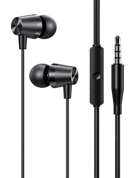 USAMS earphones με μικρόφωνο EP-42, 3.5mm σύνδεση, Φ10mm, 1.2m, μαύρα