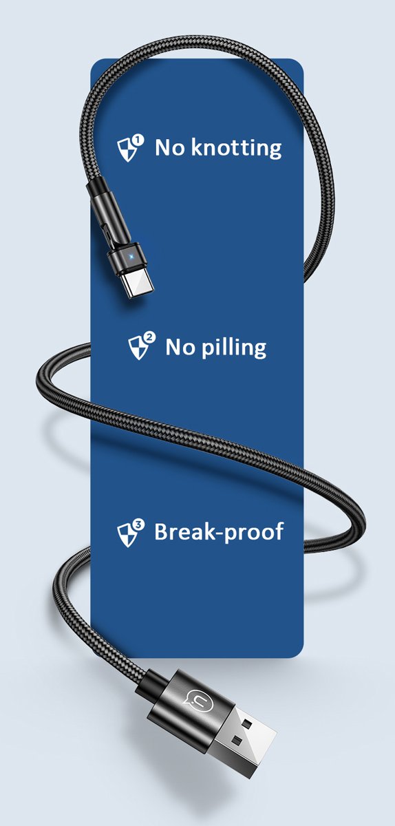 USAMS καλώδιο USB-C σε USB SJ477, περιστρεφόμενο βύσμα, 2A, 1m, πράσινο - Image 4