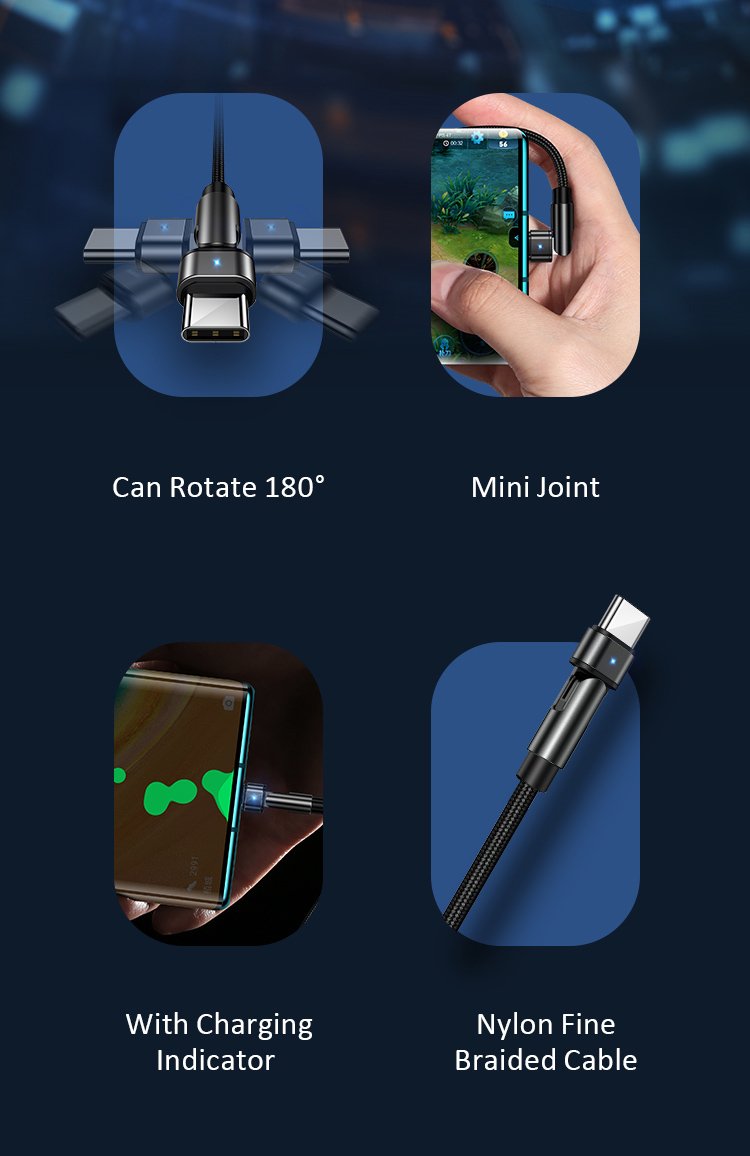 USAMS καλώδιο USB-C σε USB SJ477, περιστρεφόμενο βύσμα, 2A, 1m, πράσινο - Image 5