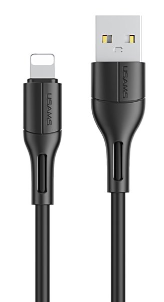 USAMS καλώδιο USB σε Lightning US-SJ500, 2A, 1m, μαύρο