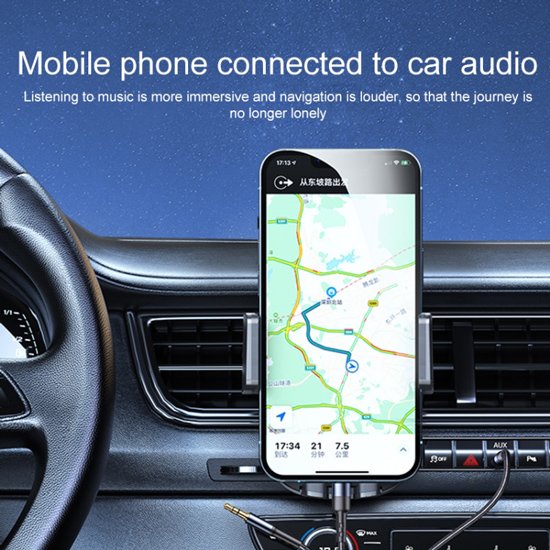 USAMS καλώδιο ήχου 3.5mm σε USB-C & 3.5mm US-SJ555, 1.2m, μαύρο - Image 2