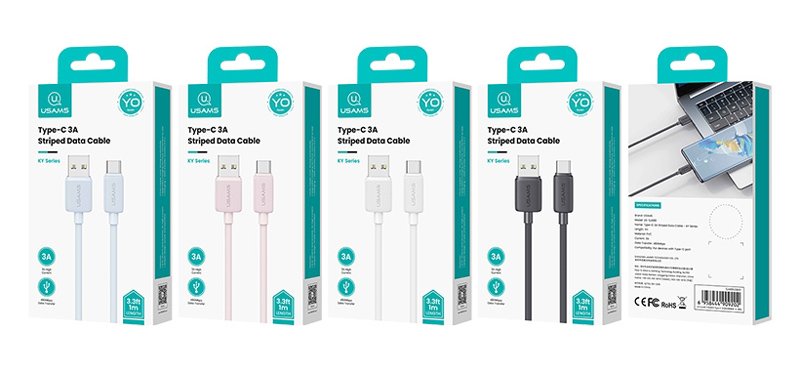 USAMS καλώδιο USB-C σε USB US-SJ688, 3A, 480Mbps, 1m, μαύρο - Image 6