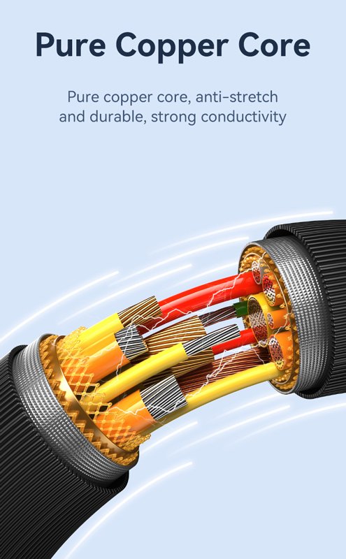 USAMS καλώδιο USB-C σε USB-C US-SJ691, 60W, 480Mbps, 1m, μαύρο - Image 4