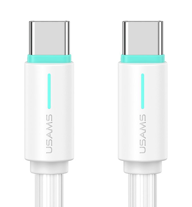 USAMS καλώδιο USB-C US-SJ734, 60W, 480Mbps, 1m, λευκό