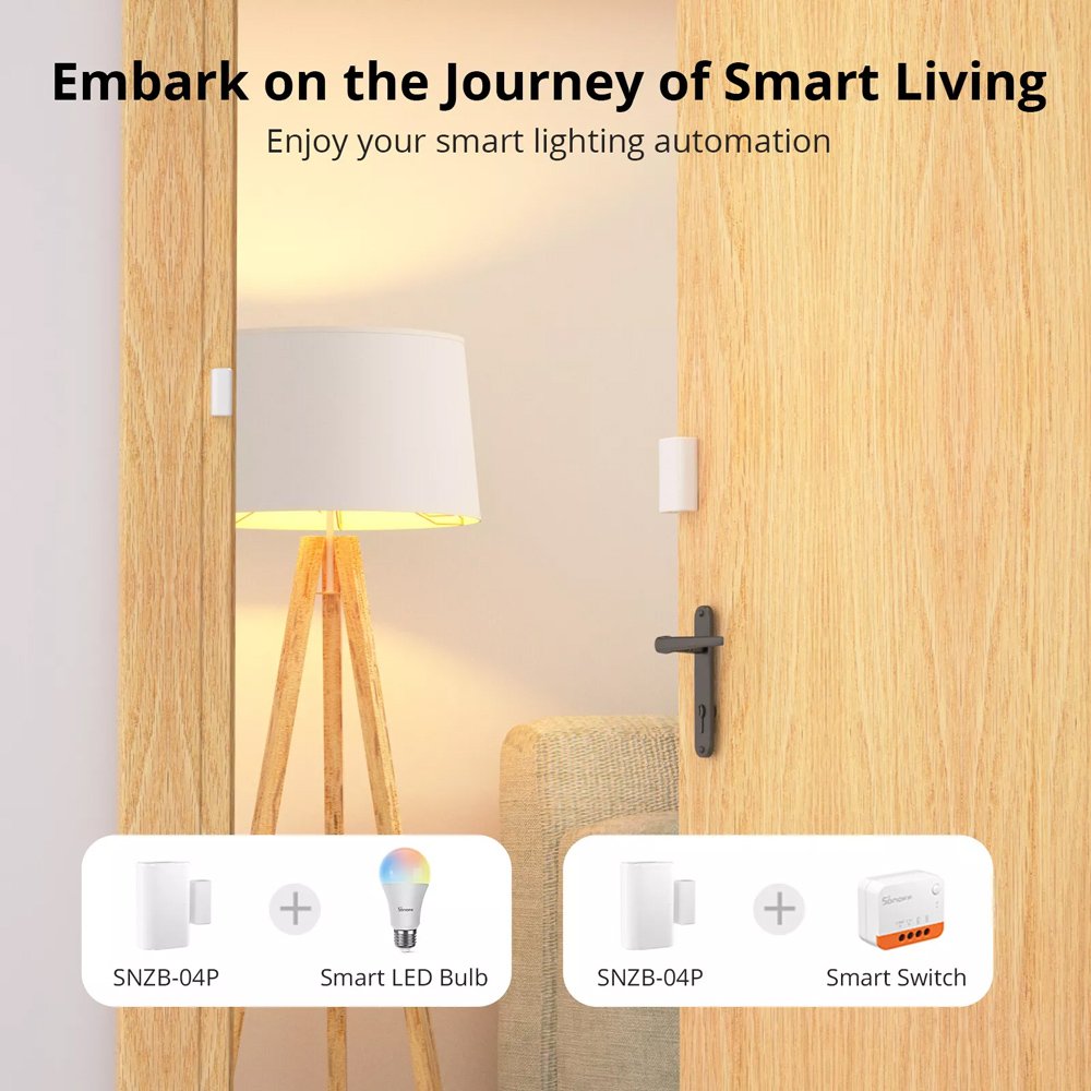 SONOFF smart μαγνητική παγίδα SNZB-04P, ZigBee, μπαταρίας, λευκή - Image 4
