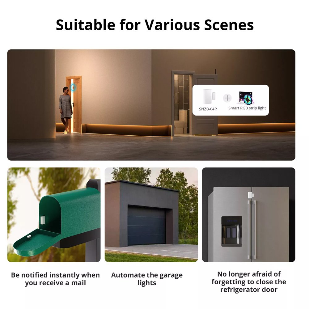 SONOFF smart μαγνητική παγίδα SNZB-04P, ZigBee, μπαταρίας, λευκή - Image 5