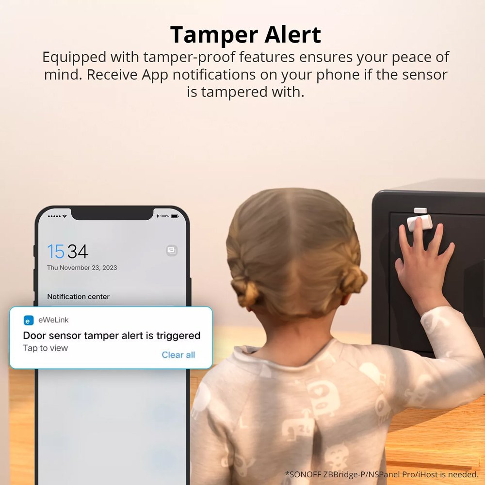 SONOFF smart μαγνητική παγίδα SNZB-04P, ZigBee, μπαταρίας, λευκή - Image 9