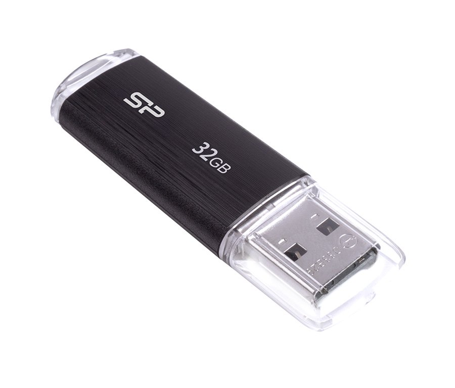 SILICON POWER USB Flash Drive Ultima U02, 32GB, USB 2.0, μαύρο - Image 3