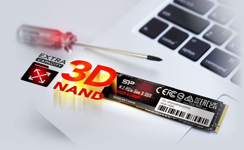 SILICON POWER SSD PCIe Gen3x4 M.2 2280 UD80, 250GB, 3.400-3.000MB/s - Image 2