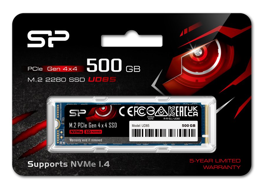 SILICON POWER SSD PCIe Gen4x4 M.2 2280 UD85, 500GB, 3.600-2.400MB/s - Image 3